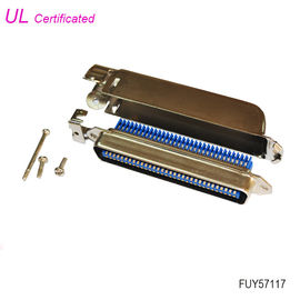 側面の記入項目の金属カバーが付いているAmphenol 2.16mmピッチ64 Pinの男性のCentronic IDCのコネクター