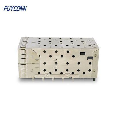 SFP+ 2x2 Press-Fit Connector 80pin Dual Port with Lightpipe