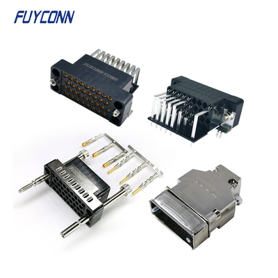 直角34pin V.35のコネクターPCBの女性/男性のひだが付くV35コネクター