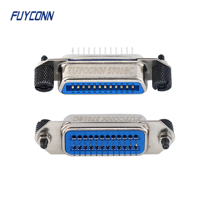 黒いねじが付いているCentronics男性24pin IEEE488のコネクター縦PCB 2.16mm