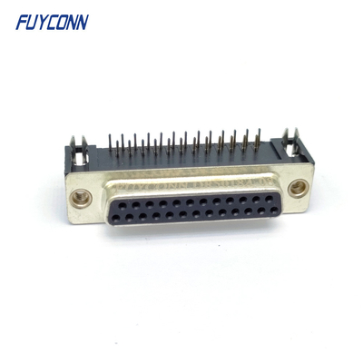 25pin女性DBのコネクター直角PCB D-SUBのコネクター（8.08mm）