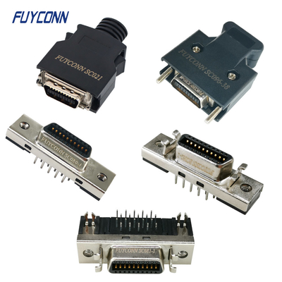 PBT 絶縁 SCSI MDR コンネクタ 女性/男性 1.27mm ピッチ 20ピン