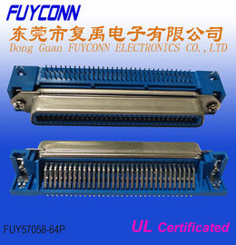 板ロックが付いているCentronic 32pairs PCBの直角のメス コネクタ