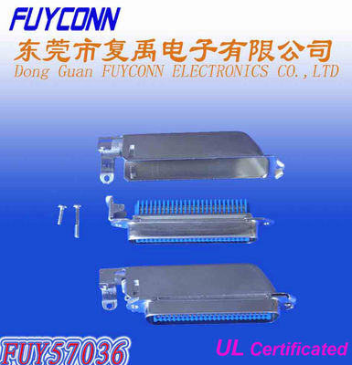 TYCO 90程度の金属カバーが付いているcentronic 50ピン コネクタRJ21の男性プラグのチャンピオンIDCのタイプ