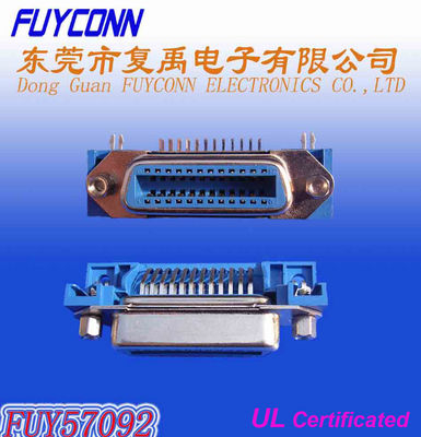 14ばねの掛け金が付いている24の36 50Pin Centronic PCBの直角の女性のチャンピオンのコネクター