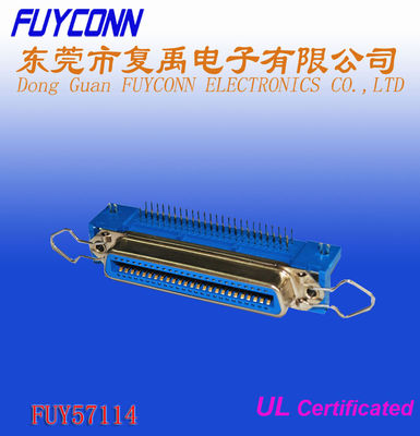 保釈クリップおよび板ロックが付いている50のPin Centronic PCBの権利の天使のメス コネクタ