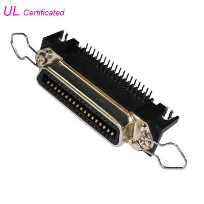 ばねの掛け金が付いている36のPin Centronic PCBの直角のメス コネクタ