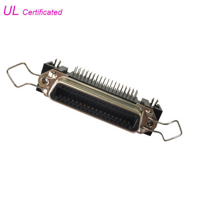 14 24 36 50のPin Centronic PCBの保釈クリップおよび板ロックが付いている直角の女性の容器のコネクター