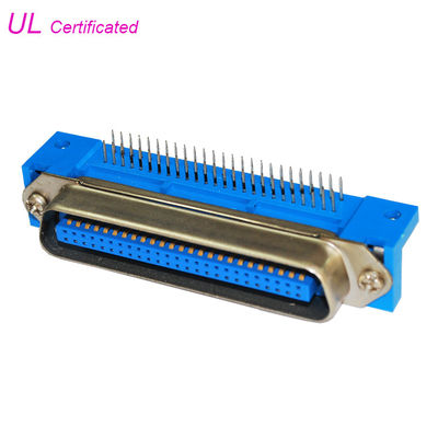 青 50 Pin の男性の Centronics PCB の台紙のコネクター直角 25 組