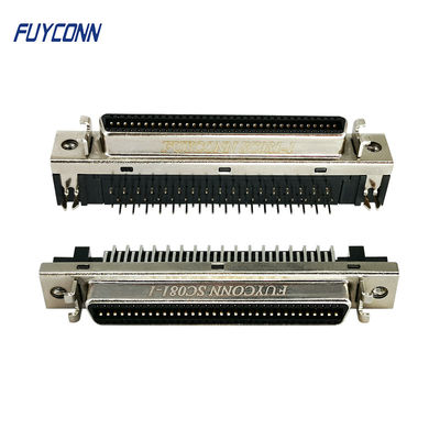 68Pin SCSIコネクターPCB Fixnessのハンガーが付いている直角の女性の1.27mmのコネクターCNのタイプ