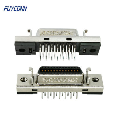Fixnessのハンガーが付いている26のPinのSCSIコネクターの直角のタイプ女性のSCSI PCBのコネクター