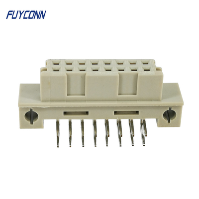 DIN41612女性2は16のPin直角PCB Eurocardのコネクターを漕ぐ