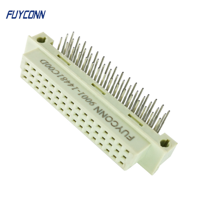 3台の列48P Eurocard DIN 41612女性PCBのコネクター直角ターミナル